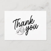 Minimalistische Boo-tiful Halloween Spooky Bedankt (Achterkant)