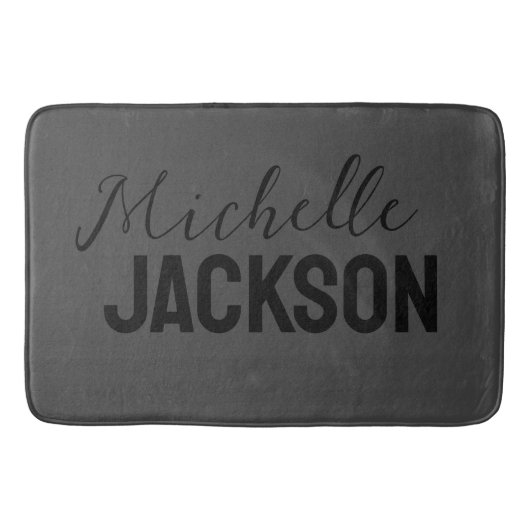 Minimalistische boodschap over de moderne Jouw naa Badmat (Voorkant)