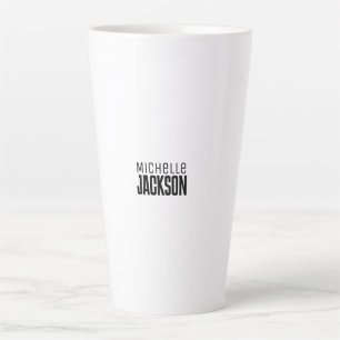 Minimalistische boodschap over de moderne Jouw naa Latte Mok