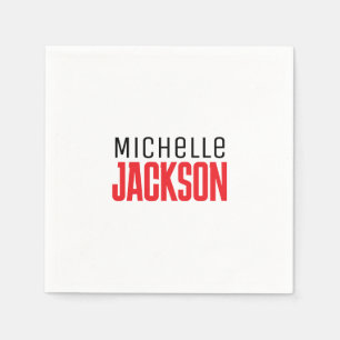 Minimalistische boodschap over de moderne Jouw naa Servet