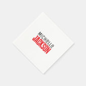 Minimalistische boodschap over de moderne Jouw naa Servet (Hoek)