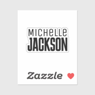 Minimalistische boodschap over de moderne Jouw naa Sticker