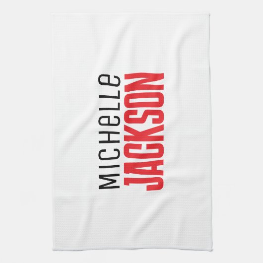 Minimalistische boodschap over de moderne Jouw naa Theedoek (Verticaal)