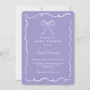 Minimalistische Boog Baby Shower Meisje Kaart