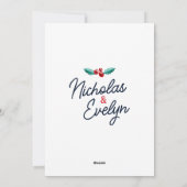 Minimalistische boog eerste kerst paar foto feestdagenkaart (Achterkant)