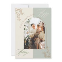 Minimalistische boog familie foto vakantie Kaart