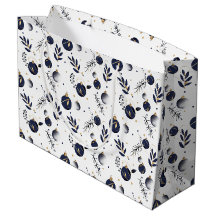 Minimalistische Boomornamenten Donkerblauw Goud Zi