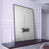 Minimalistische bootfotografie in monochroom poster