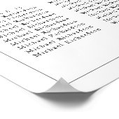 Minimalistische Border Bruiloft 15 Tafel Zitkaarte Poster (Hoek)