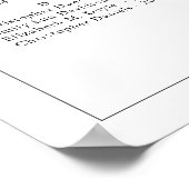 Minimalistische Border Bruiloft Alfabetische zitpl Poster (Hoek)