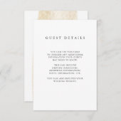 Minimalistische Borstel | Nep-goud gastinformatie Informatiekaartje (Voorkant / Achterkant)