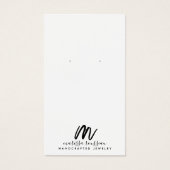 Minimalistische borstel script Monogram sieraden o Visitekaartje (Voorkant)