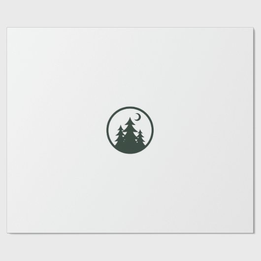 Minimalistische bosbadge Natuur Avontuur Notitiebo Cadeaupapier (Vlak)