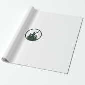 Minimalistische bosbadge Natuur Avontuur Notitiebo Cadeaupapier (Uitgerold)