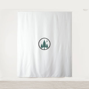 Minimalistische bosmaan schaduw natuur wandtapijt wandkleed