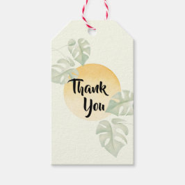 Minimalistische Botanische Bedankt Tags | Cadeaubo Cadeaulabel