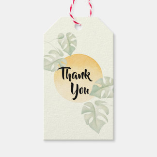 Minimalistische Botanische Bedankt Tags | Cadeaubo Cadeaulabel