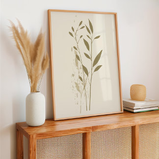 Minimalistische Botanische Boho Poster