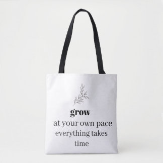 Minimalistische botanische boodschappentas draagtas