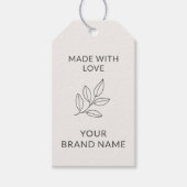 Minimalistische botanische branding voor kleine be cadeaulabel (Voorkant)
