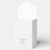Minimalistische Botanische Duiven Elegant Script W Bedankdoosjes (Geopend)