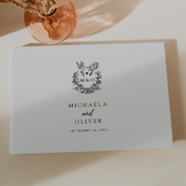 Minimalistische Botanische Duiven Elegant Script W Gastenboek