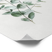 Minimalistische Botanische Eucalyptus in de Waterv Poster (Hoek)