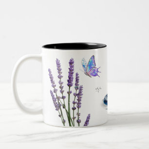 Minimalistische Botanische Gloed Perzik Bloem Tweekleurige Koffiemok