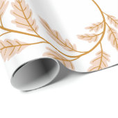 Minimalistische botanische krans modern neutraal cadeaupapier (Rol Hoek)