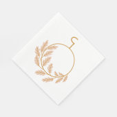 Minimalistische botanische krans modern neutraal servet (Hoek)