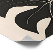 Minimalistische botanische kunst Boho bloemendecor Poster (Hoek)