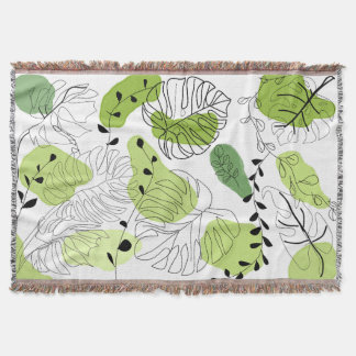 Minimalistische botanische lente bries krabbelteke deken