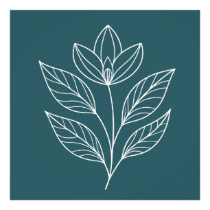 Minimalistische botanische muurkunst foto afdruk