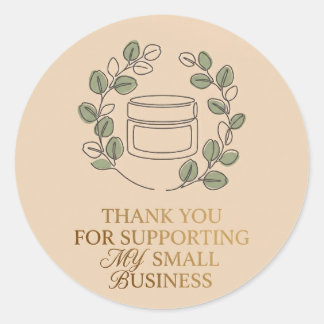 Minimalistische Botanische Schoonheidssalon Bedank Ronde Sticker