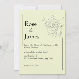 Minimalistische botanische trouwuitnodiging save the date