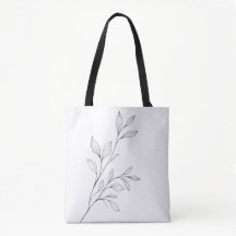 Minimalistische botanische zwarte lijnkunst