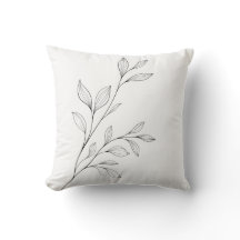 Minimalistische botanische zwarte lijnkunst
