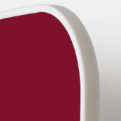 Minimalistische Bourgogne en Wit | Modern monogram Pickleball Paddle (Links Detail)