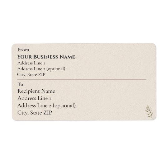 Minimalistische Boutique Kleine Zakelijke Verzendi Etiket (Voorkant)