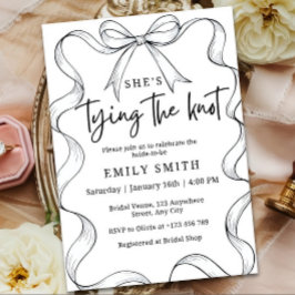 Minimalistische Bridal Shower Invitation Sjabloon, Kaart