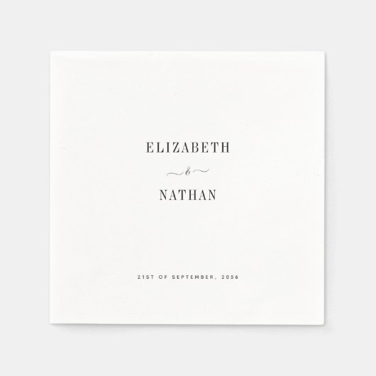 Minimalistische bride en bruidebruidjes servet (Voorkant)