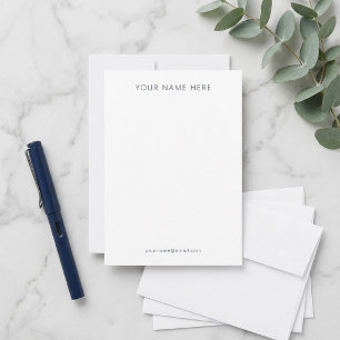 Minimalistische briefkaarten met eigen naam