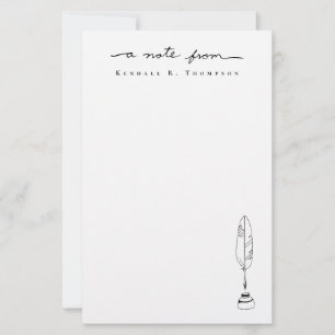 Minimalistische briefset Quill Veer Een brief van Briefpapier