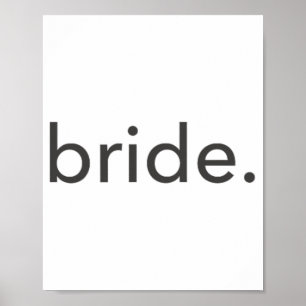 Minimalistische Bruid. Minimaal Poster