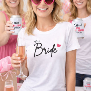Minimalistische Bruids Bruiloftsfeest & Meisjesuit Tri-Blend Shirt