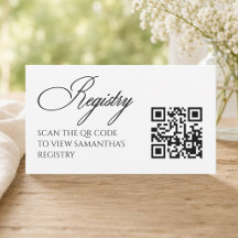 Minimalistische Bruidsfeer QR Code Cadeauregister