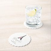 Minimalistische bruidswelkom met Eiffeltoren Parij Kartonnen Onderzetters (Insitu)