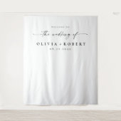 Minimalistische bruiloft achtergronden wandkleed (Voorkant)