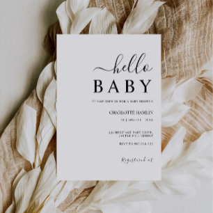 Minimalistische bruiloft Baby shower Kaart