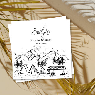 Minimalistische Bruiloft Bridal Shower Servet